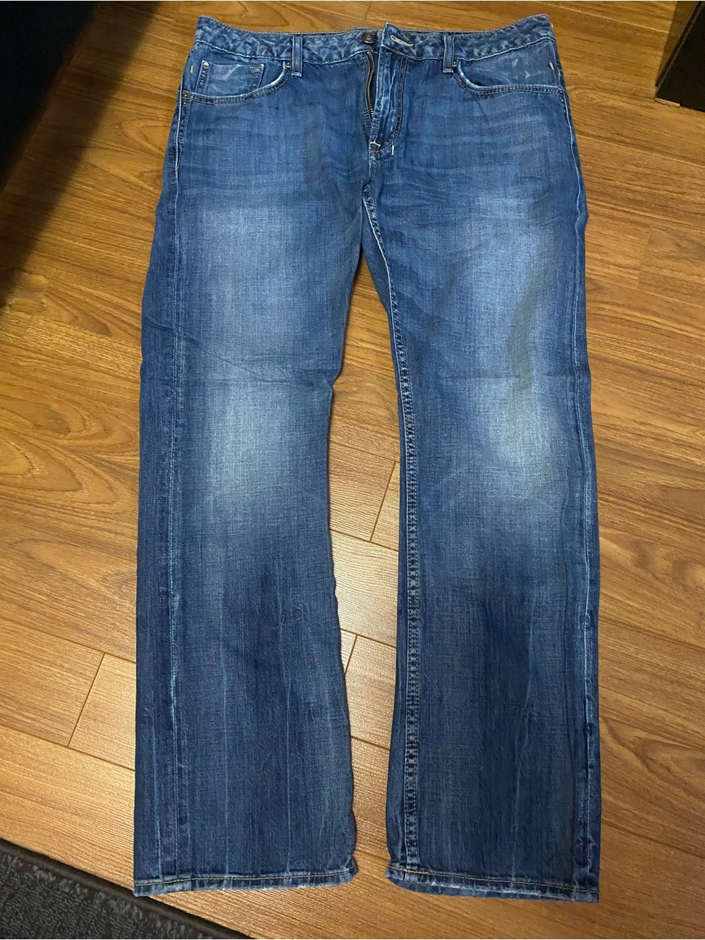 Men's Buffalo Blue Denim Jeans - Slim Classic Straight Fit